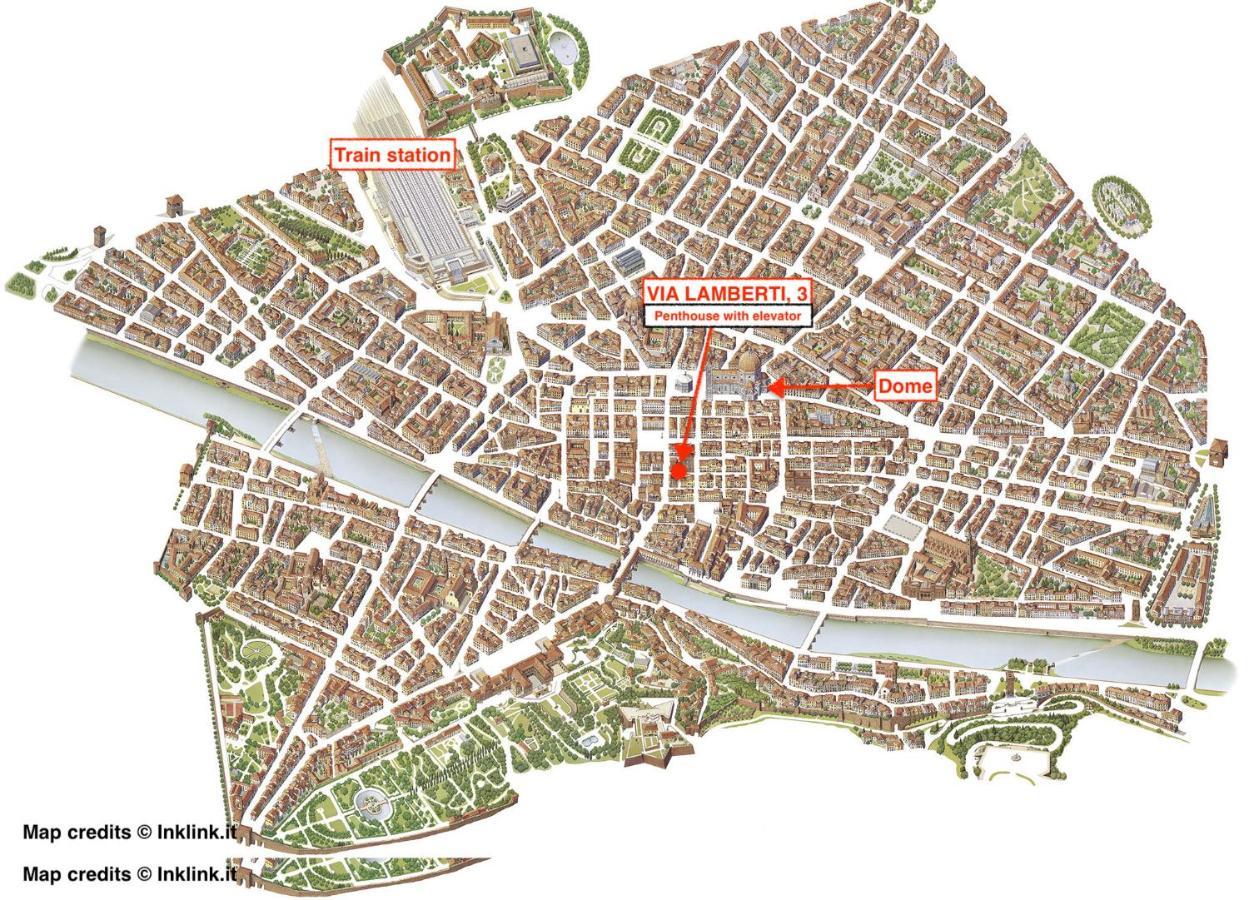 Via Lamberti, 3 - Florence Charming Apartments - Charming And Historic 5Th-Floor Attic Apartment With Elevator In A Building At The Heart Of Vibrant Florence, Just A 2-Minute Walk From All Attractions المظهر الخارجي الصورة